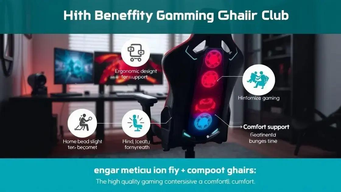 Benefícios de uma boa cadeira para a saúde do jogador Benefícios de uma boa cadeira para a saúde do jogador