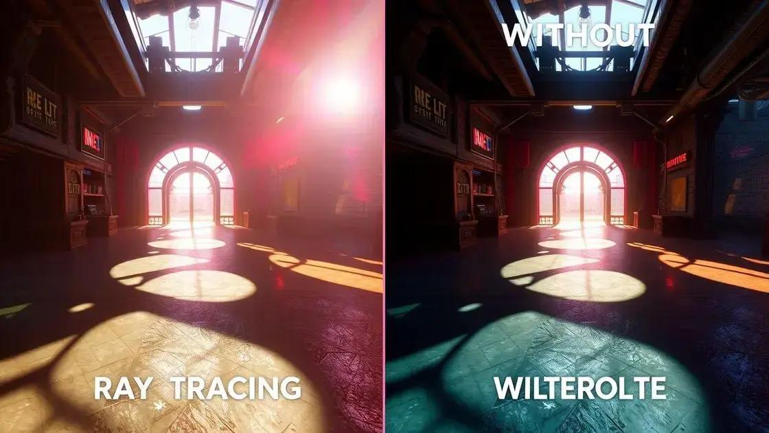 Comparação entre gráficos com e sem ray tracing
