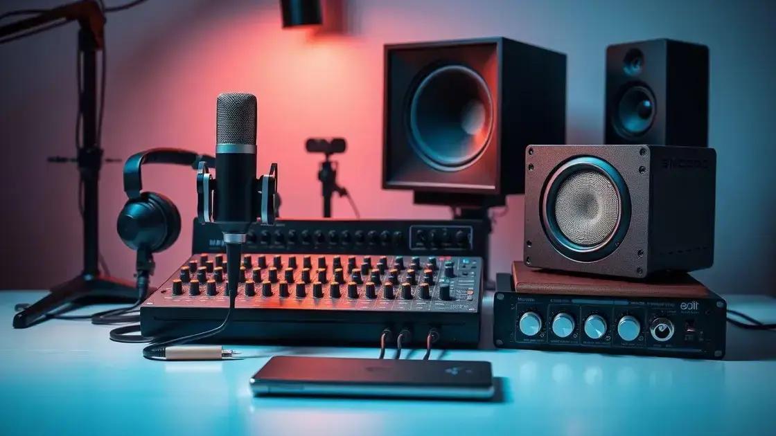 Componentes do kit áudio completo para streamers