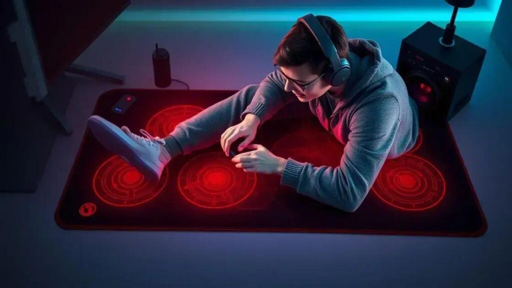 Tapete aquecido inteligente para sessões longas de jogo