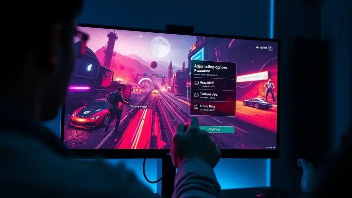 Ajustes de qualidade de imagem para jogos mais fluidos