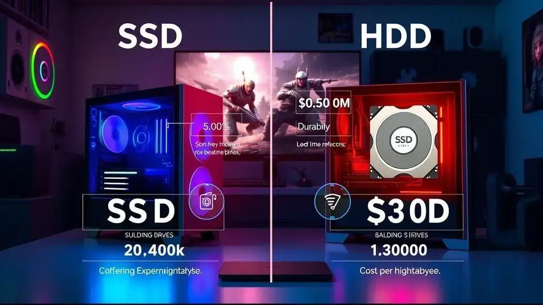 Custo-benefício entre SSD e HDD