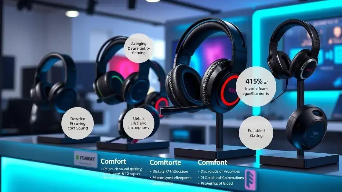 Principais características a considerar