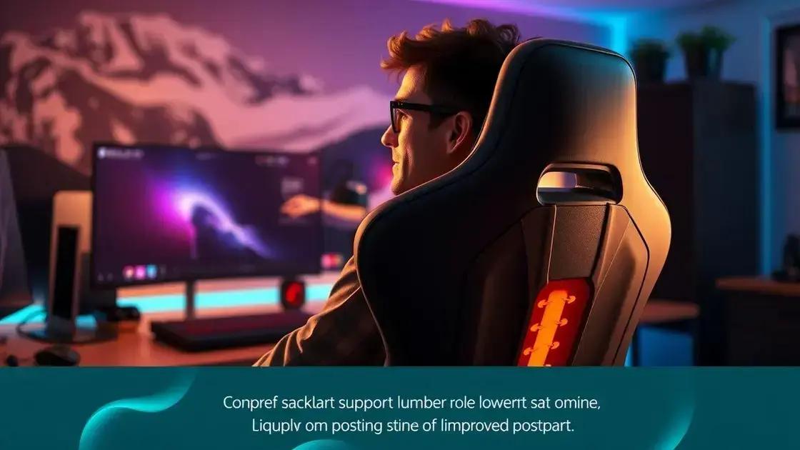 Importância do suporte lombar para gamers