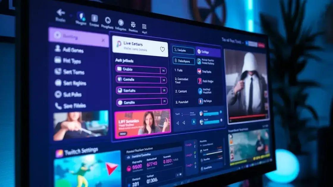 Configurações essenciais no Twitch
