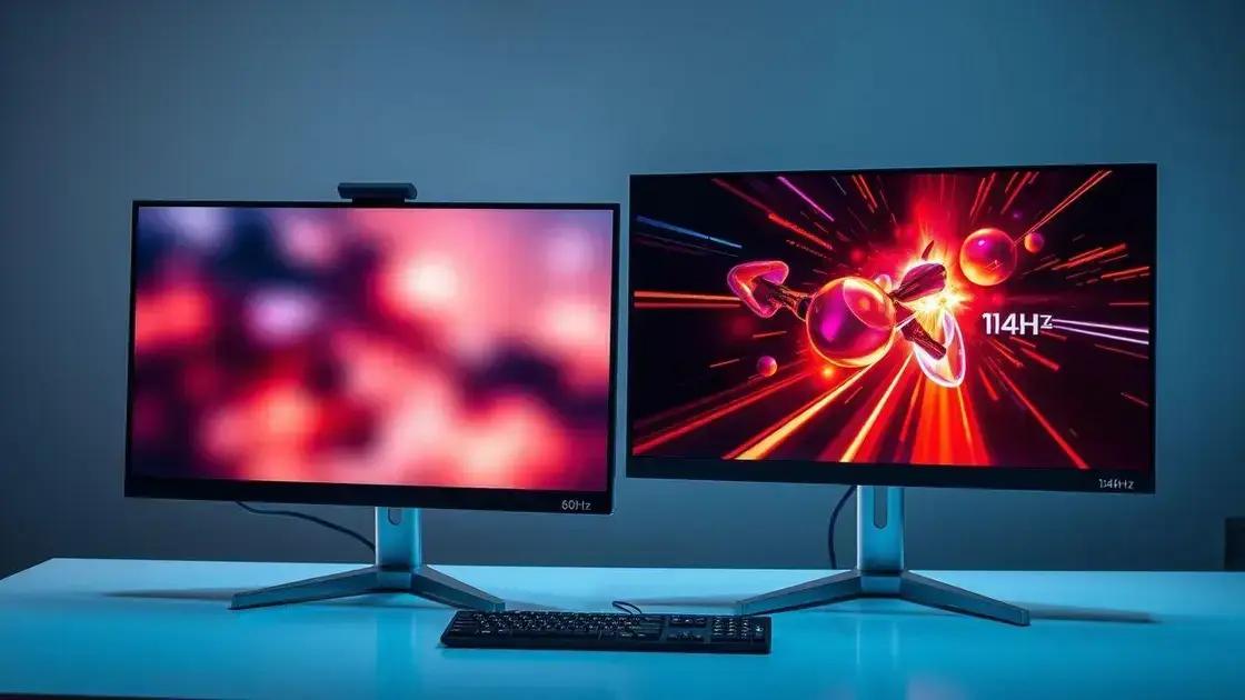 Diferença entre monitor 60hz e 144hz: descubra qual é o melhor para você